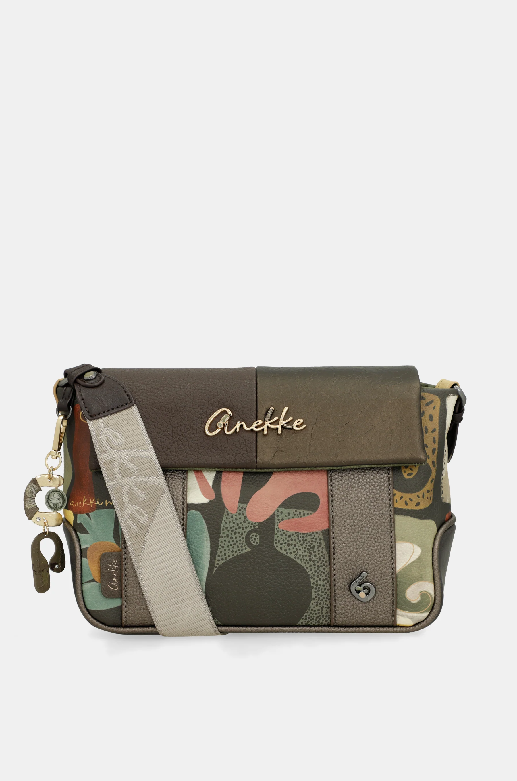 Bandolera con solapa estampada Amphora