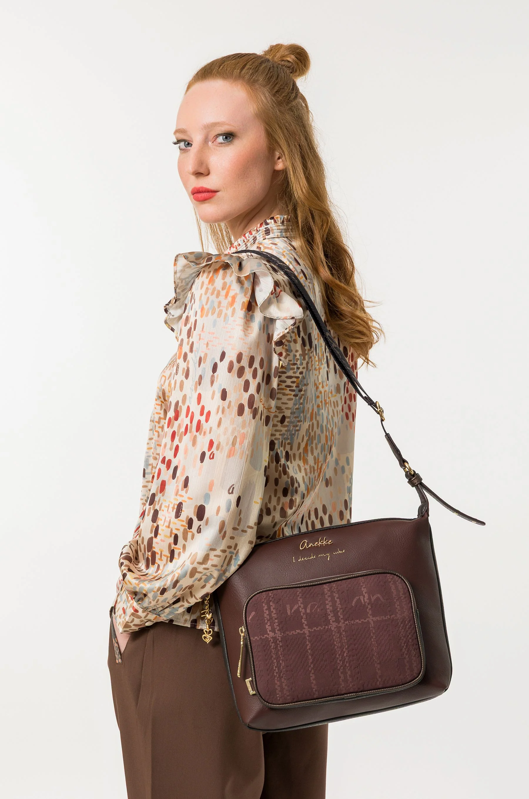 Bandolera grande Burgundy - Image 10