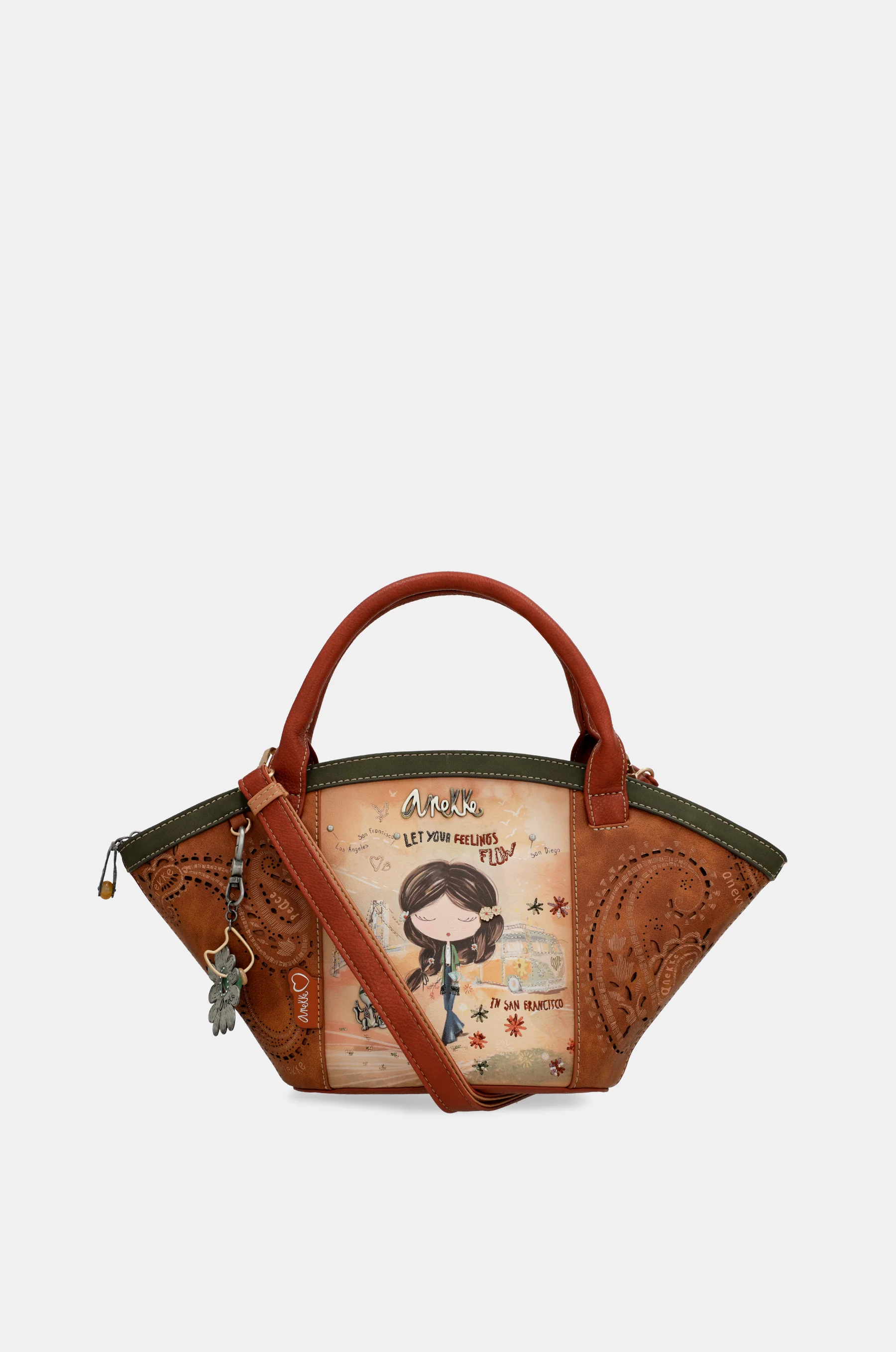 Bolso cesta Peace & Love Camel - Image 10