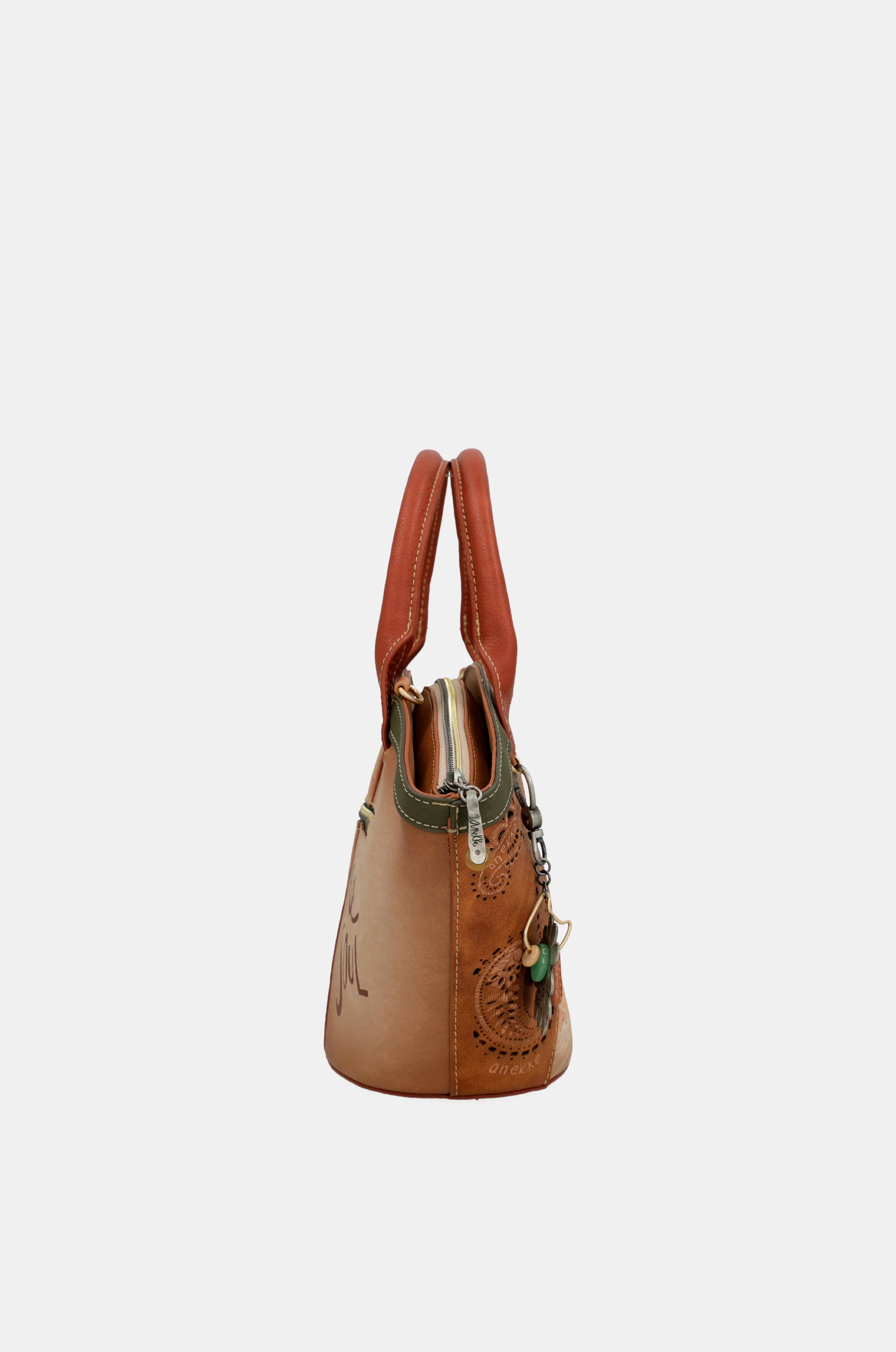 Bolso cesta Peace & Love Camel - Image 4