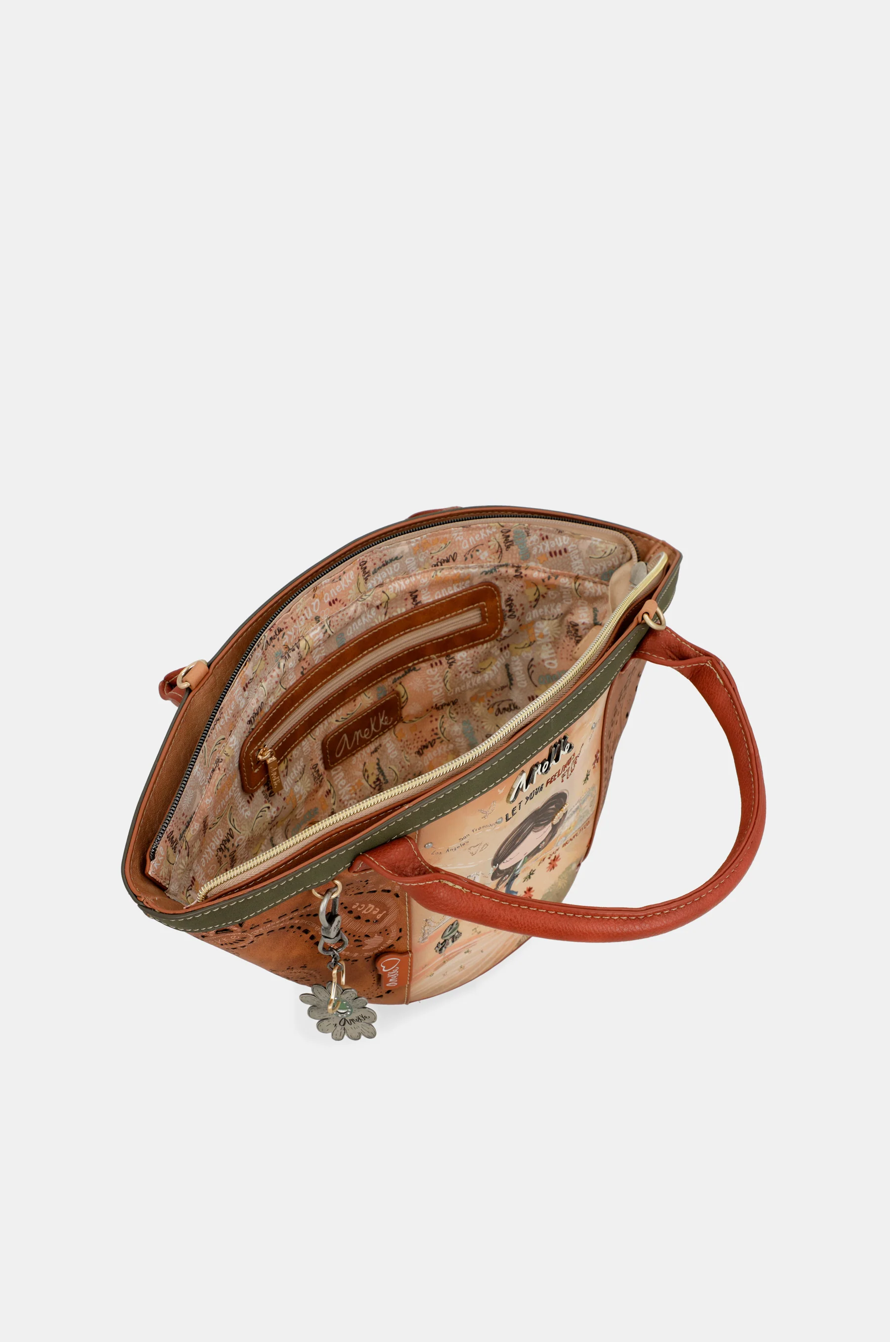 Bolso cesta Peace & Love Camel - Image 9