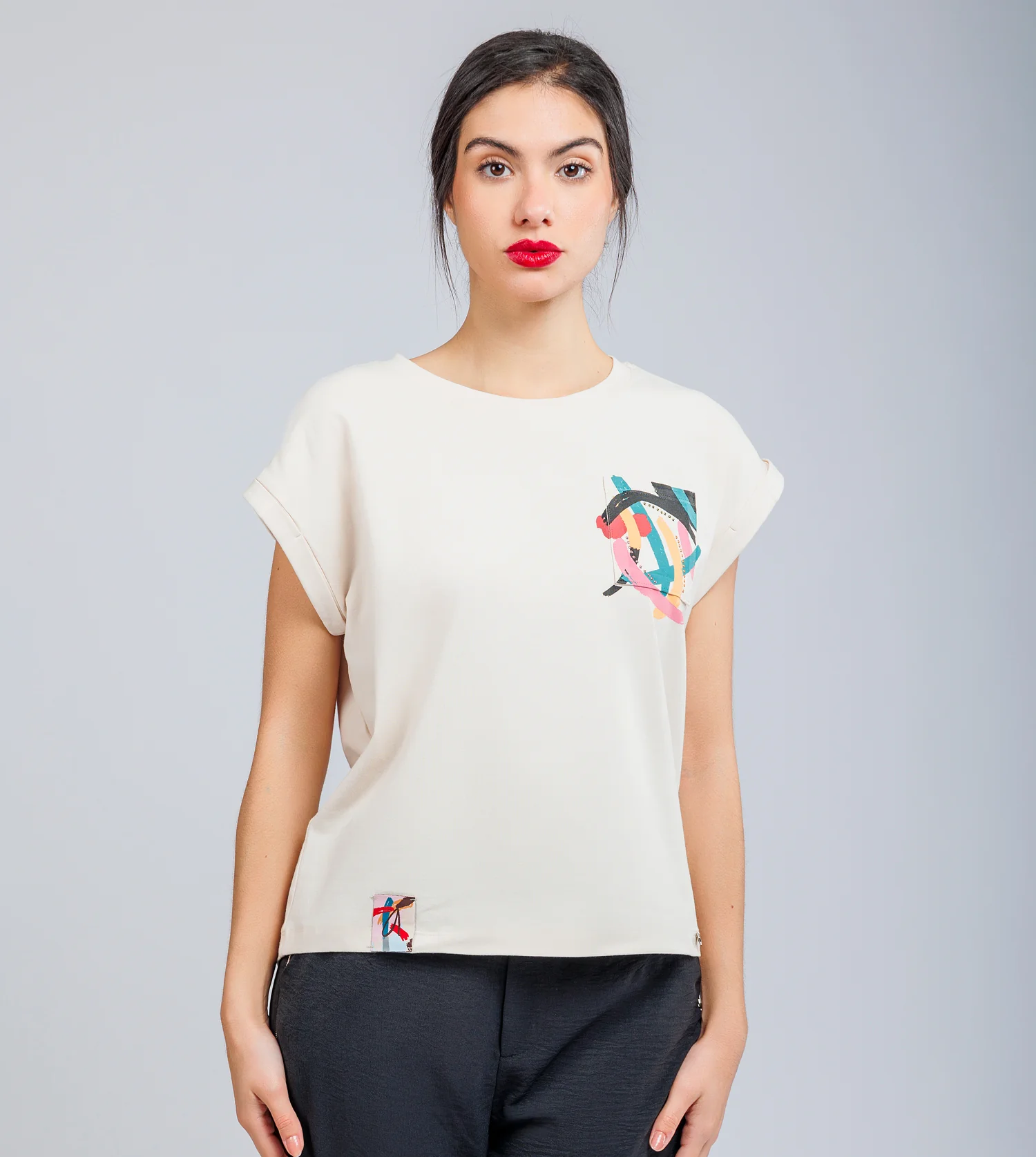 Camiseta beige Smart - Image 5