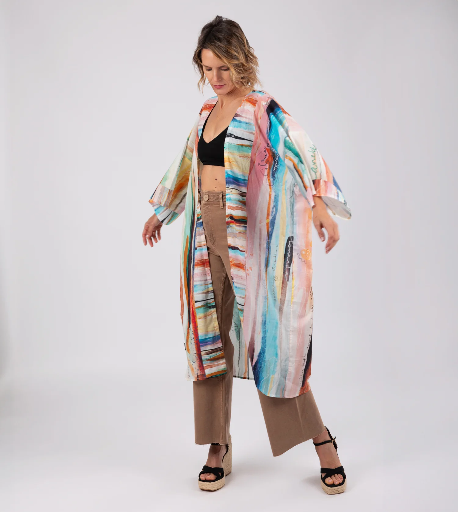 Kimono largo estampado Studio - Image 2