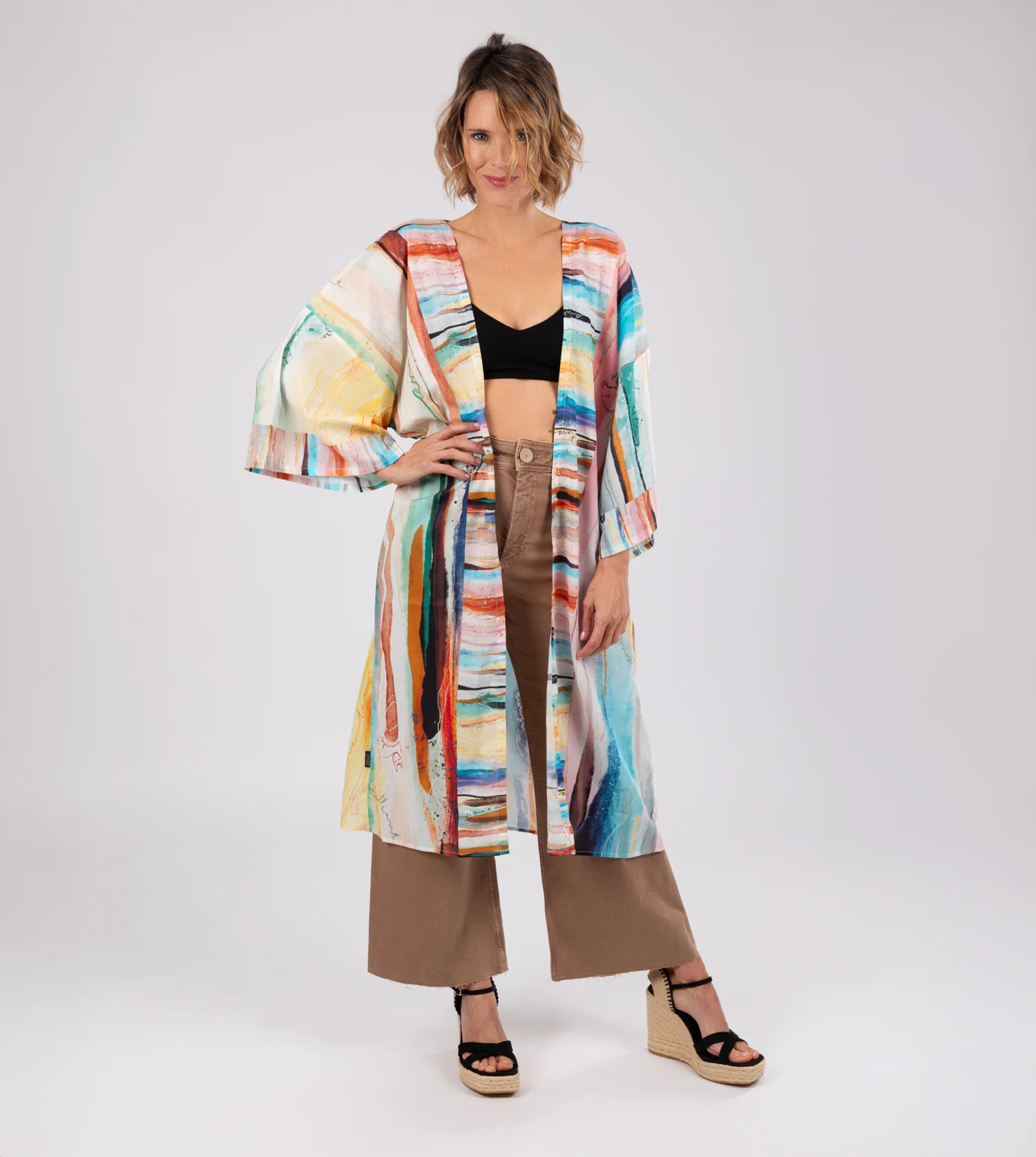 Kimono largo estampado Studio - Image 4