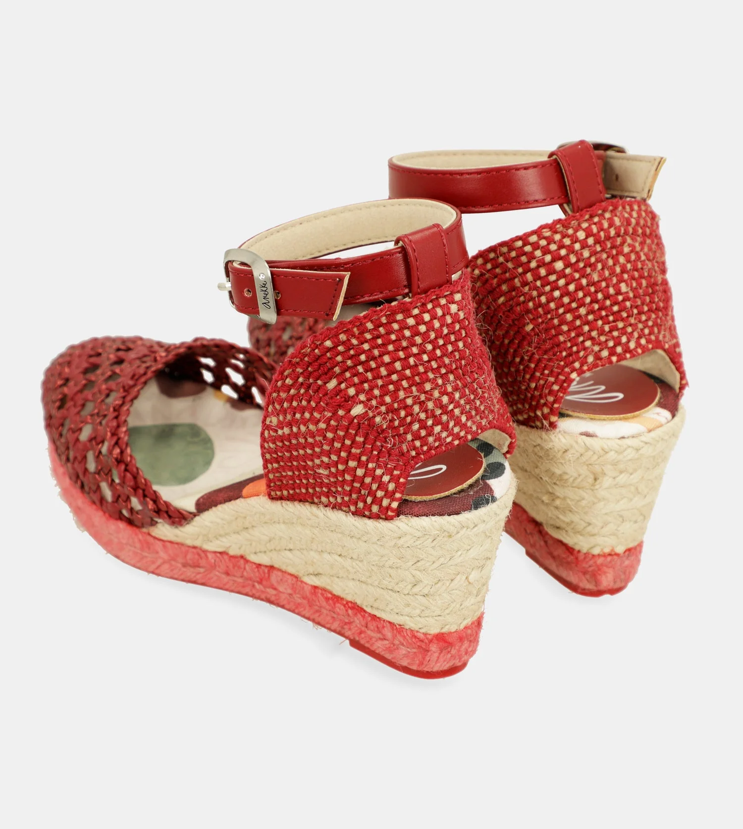 Sandalias de cuña rojas Alma - Image 5