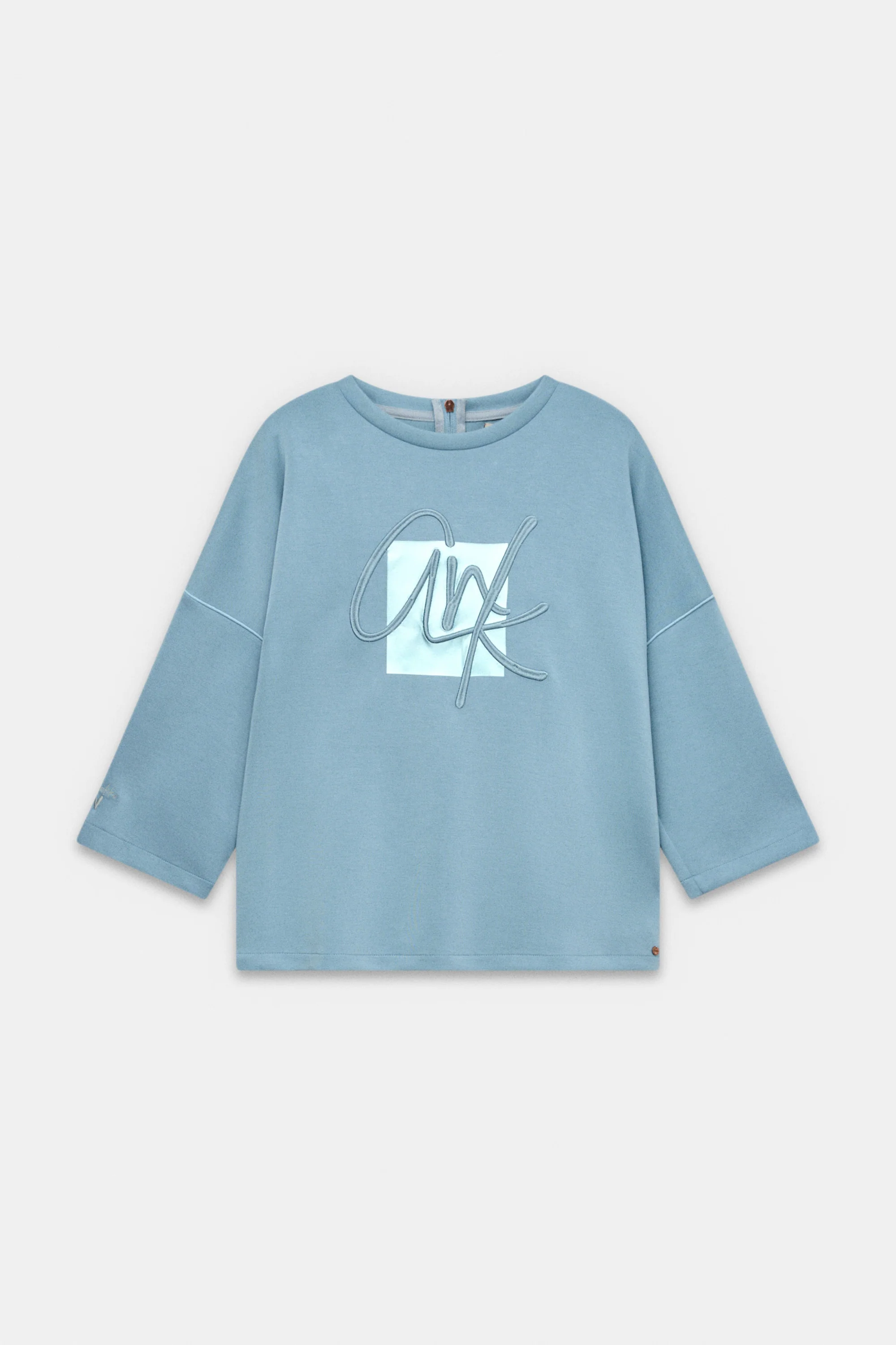 Sudadera manga corta azul